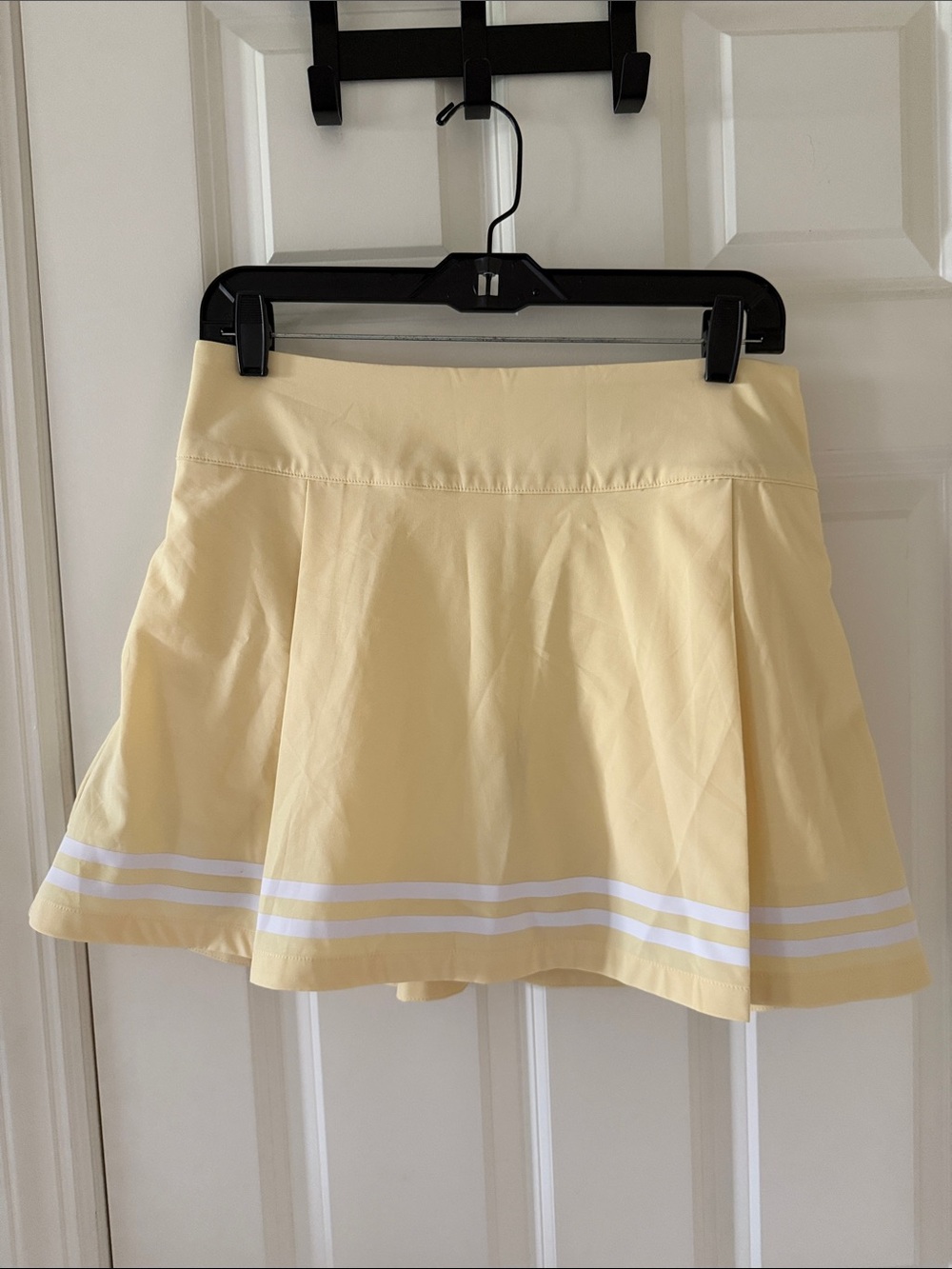 CALIA by Carrie Underwood Pale Yellow Skort with White Stripes